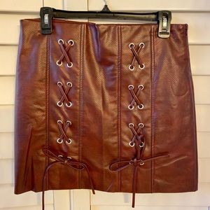Faux leather skirt